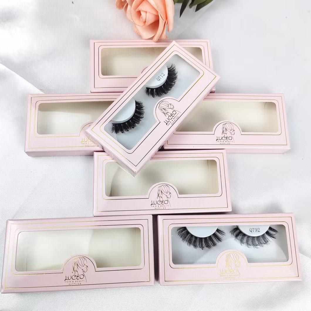 Pink Wholesale Custom Eyelash Case Paper Box