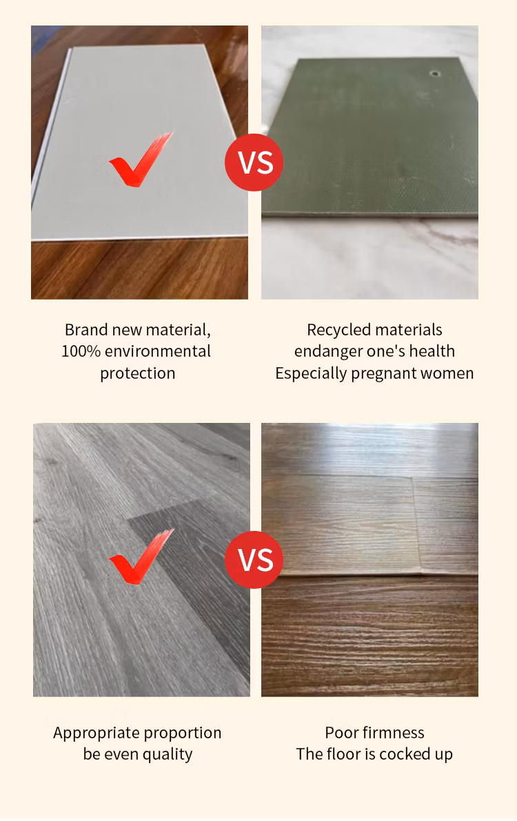 Factory Price PVC Plastic Flooring Spc Flooring UV Coating Simple Color