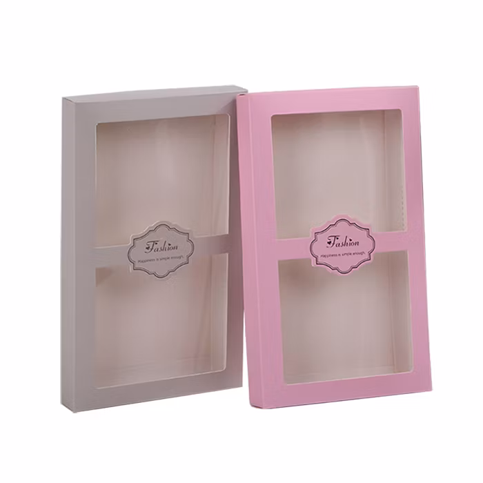 Customized Luxury Cardboard Eyelash Packaging Box with PVC Window