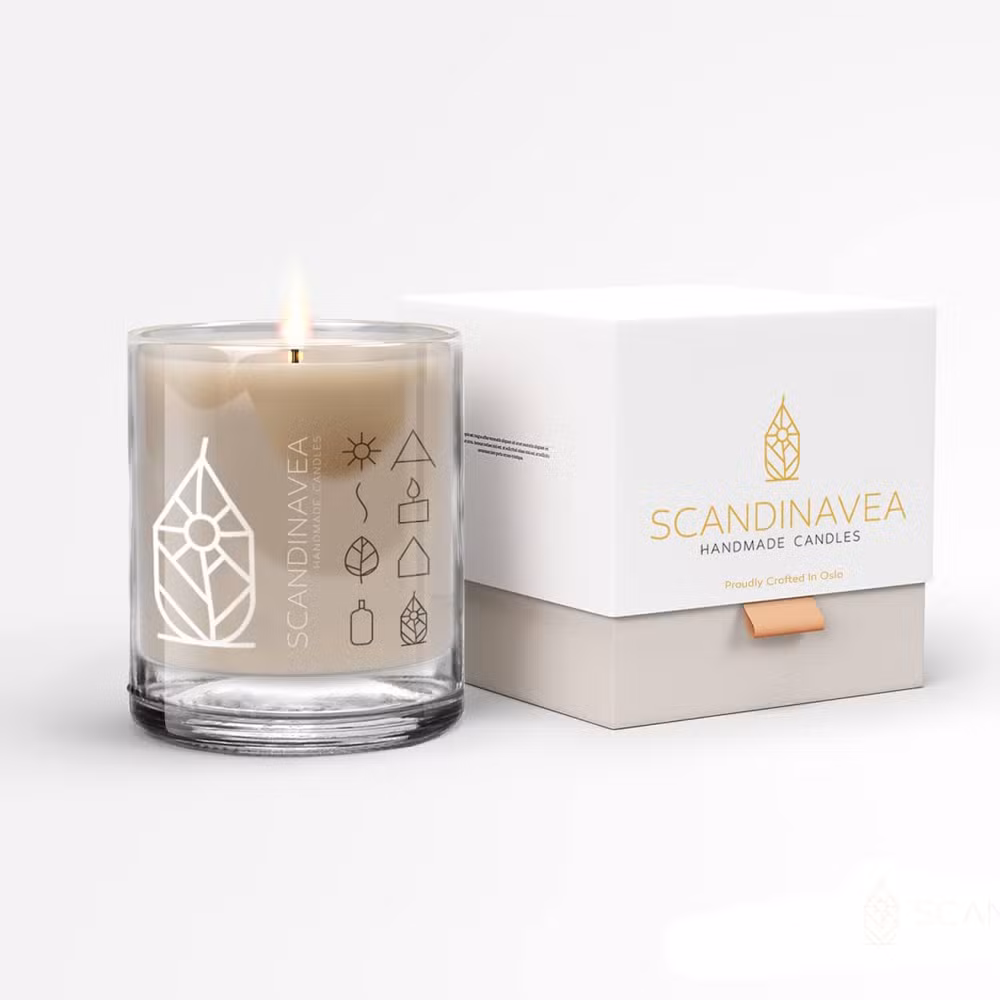 Custom Luxury White Rigid Paper Candle Scented Soap Jar Holder Folding Gift Box Flat Packing Packaging Luxury Candle Box with Logo