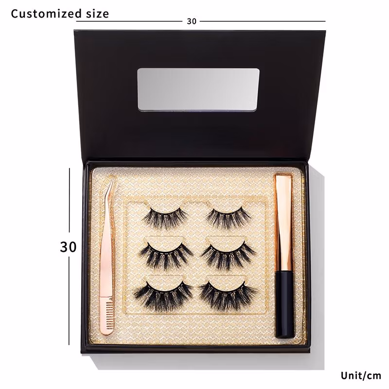 Wholesale Elegant Fashion Luxury Eyelash Packaging Magnetic Lash Box Gift Cardboard Paper Eyelash Boxes Custom Logo Packaging