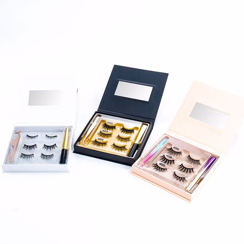 Wholesale Elegant Fashion Luxury Eyelash Packaging Magnetic Lash Box Gift Cardboard Paper Eyelash Boxes Custom Logo Packaging