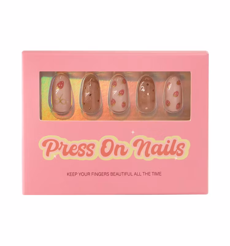Factory Price New Custom Nail Patch Eyelash Box Press-on Nails Storage Box Empty Eyelash Case Set Printed Logo