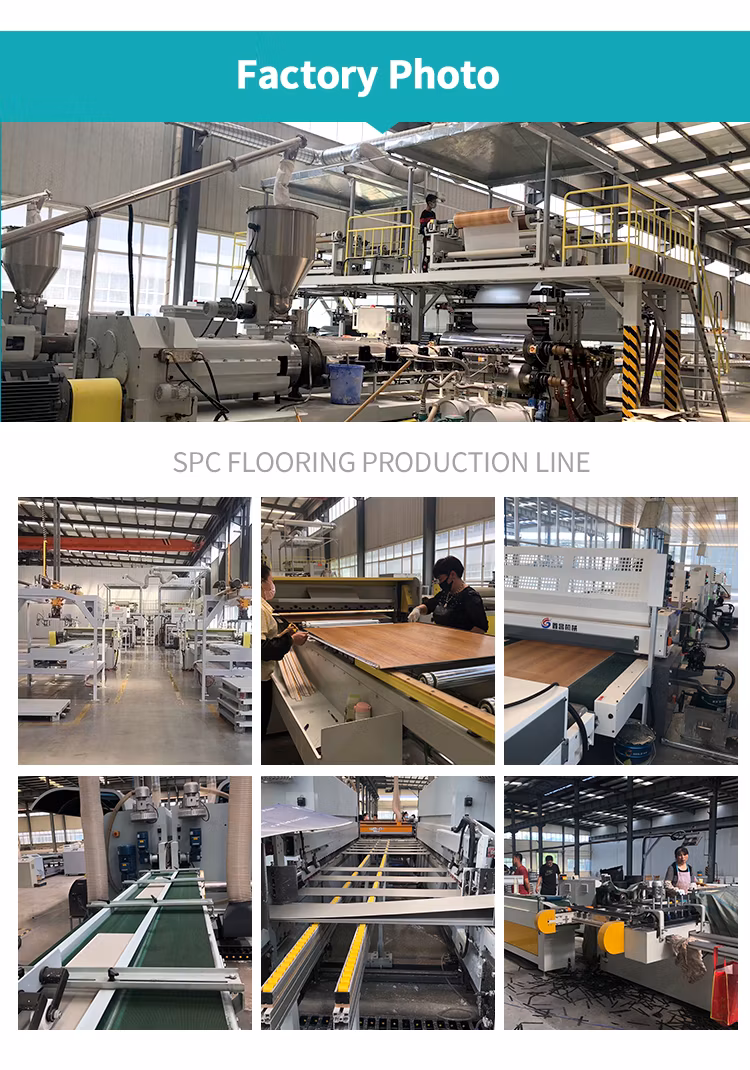 Factory Price PVC Plastic Flooring Spc Flooring UV Coating Simple Color