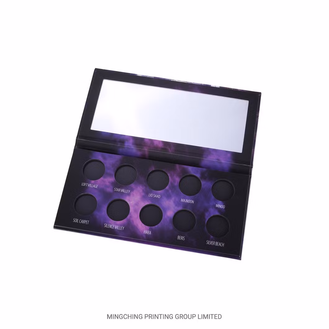 Art Paper Box Eyeshadow Palette Box Embossing Colourful Printable Makeup Packaging Box
