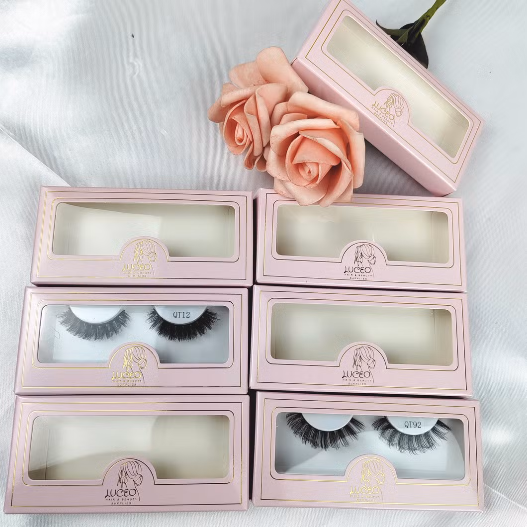 Pink Wholesale Custom Eyelash Case Paper Box